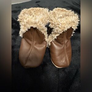 Robeez Soft Soles Brown Baby Booties